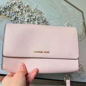 Michael Kors Blush Pink Saffiano Leather Crossbody